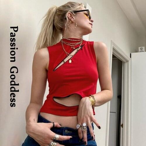 Athleisure Women Y2k Girls Zipper Hole Crop Tops Sleeveless Slim Pullover Tank Vest Bustier Hollow Out Cropped Tops Summer Wear