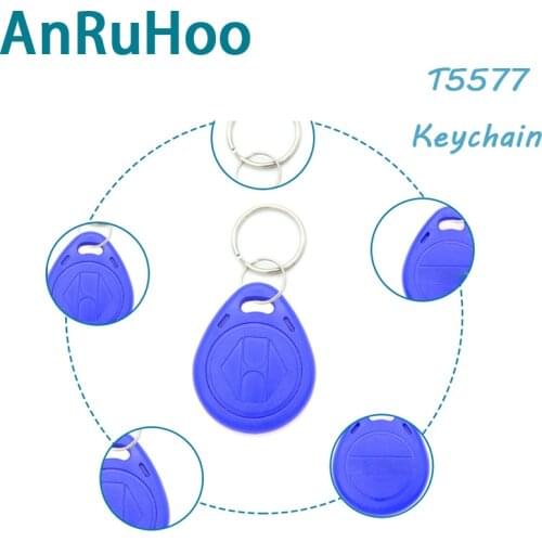 5pcs T5577 Rewritable Smart Keychain Rfid Clone Badge 125khz Em4305 Copier Chip Tag Programmer Duplicator Token