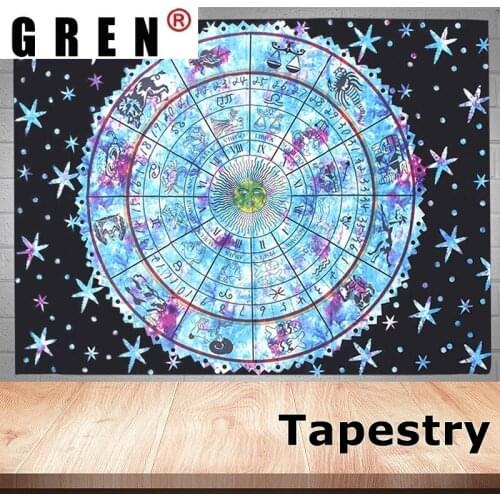 GREN Tapestry Constellation Wall Rugs Wall Hanging Fabric Mural Background Cloth Towel Beach Fabric Blanket Dorm Living Home Dec
