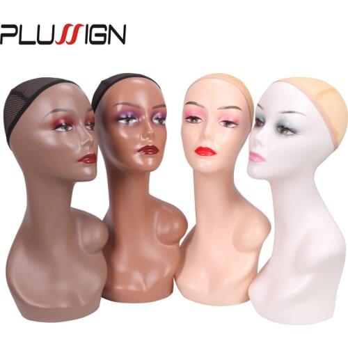 Plussign Wig Displaying Model Head Female Mannequin Head Head Circumference, Wig, Hat Sun Glasses Jewlery Display Head