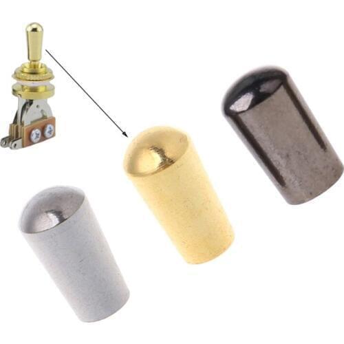 Internal Thread 3.5mm Brass Electric Guitar Toggle Switches Knobs Tip Cap Button