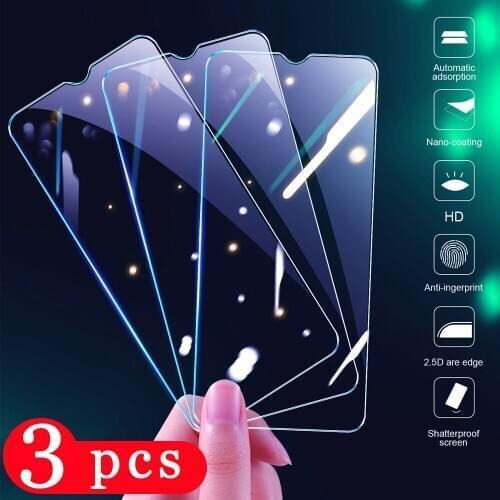 3Pcs tempered glass for xiaomi redmi 10X 9C 9A note 9 9S pro max 8A 8T 8 pro protective film on the glass phone screen protector