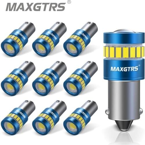 10x Car Auto BA9S Bax9s BAY9S Led T4W Wedge W5W 3030 Chip Led Interior Lamp Bulb T2W T3W H5W Parking DRL License Plate Light