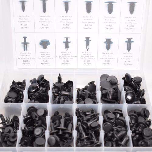 240Pcs Car Auto Body Push Type Retainer Pin Rivet Trim Fastener Clip Panel Moulding Assortment for Toyota Honda Ford GM