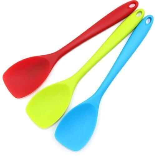 28cm Large Long Handle Cooking Baking Mixing Spoon Ladle Food Grade Silicone Cooking Utensils Kitchenware [3]