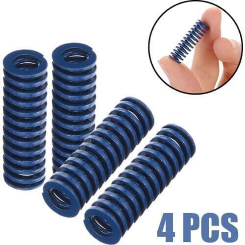 4 Pcs CR-10 Upgraded Flat Bed Springs Stiff Ended Compression Springs Blue For Creality Ender-3 Ender 3 Pro CR-X CR-10