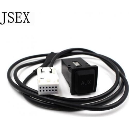 5KD035724A 1 Set AUX Switch Plug Adapter and Connection Harness Cable Pigtail For RCD 510 RNS 315 for VW Scirocco Jetta 5 Golf