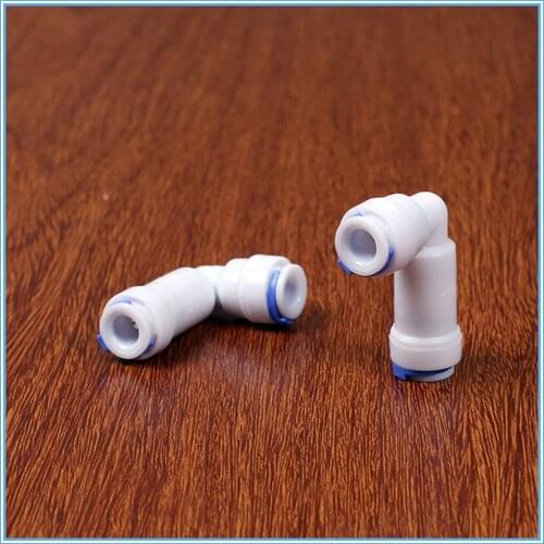 5PCS1/4"-1/4"OD Tube PE Pipe Fitting Hose Elbow Non-return Valve Quick Connector Aquarium RO Water Filter Reverse Osmosis System