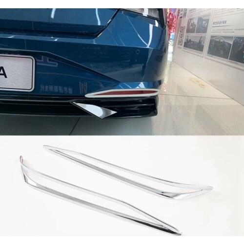 Car Rear Fog Light Cover Trim Sticker Rear Bumper Decoration Lamp for Hyundai Elantra 2021