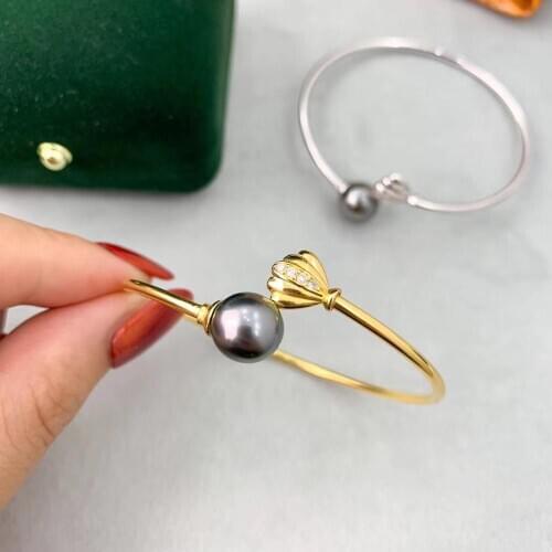 925 Sterling Silver Bracelet Mountings ADJUSTABLE Bangle Findings Jewelry Parts Fittings Accessories for Pearls Beads Stones