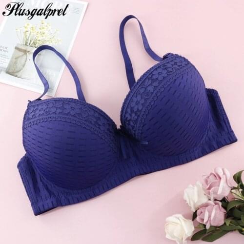 Parifairy Floral Lace Molded Bras Underwear Plus Size Women Sexy Lingeries Strapless Brasseiere Full Cup C D E 95 100 105 110