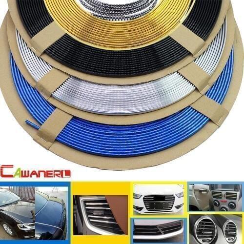 Cawanerl For Dacia Scion Saab Chevrolet Jeep Volvo Daewoo Car Decorator Chrome Trim Sticker Car-Styling Auto Decoration Strip