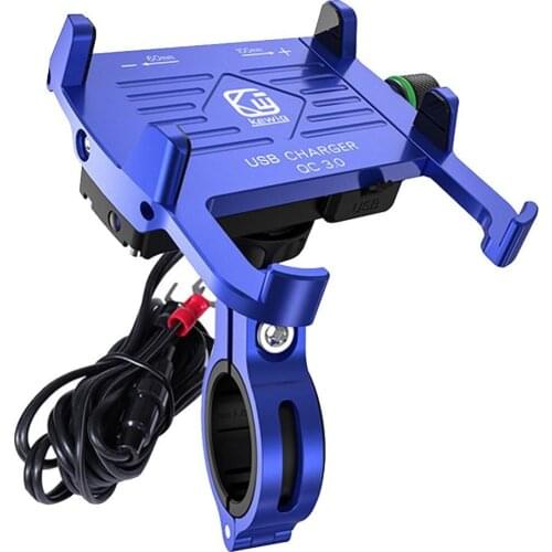 2021 New Motorcycle Phone Holder With QC 3.0 USB Charger Mobile Cell Phone Mount Motorbike Mountain Holder USB Charger