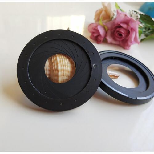 20pc 2-44mm Zoom Adjustable Iris Aperture Diaphragm for Microscope Digital Camera Phone Telescope Light Regulator with 16 Blades