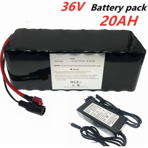 36V 20Ah Electric bicycle Battery built-in 20A BMS Lithium Battery pack 36 volt 2A Charging E-bike battery + 42V Charger