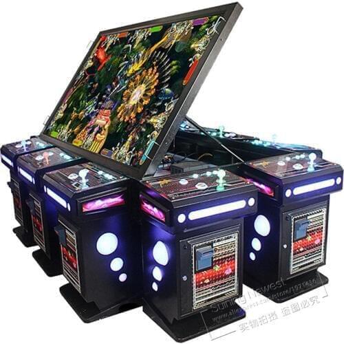 100 inch Screen 10 Players Fish Video Table Gambling Tickets Redemption Machine Fish Hunter Casino Arcade Game Machine