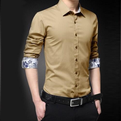 Korean Fashion Hadsome Slim Fit 100% Cotton Long Sleeve Shirts Button Up Youth Casual White Mens Blouses 4XL 5XL