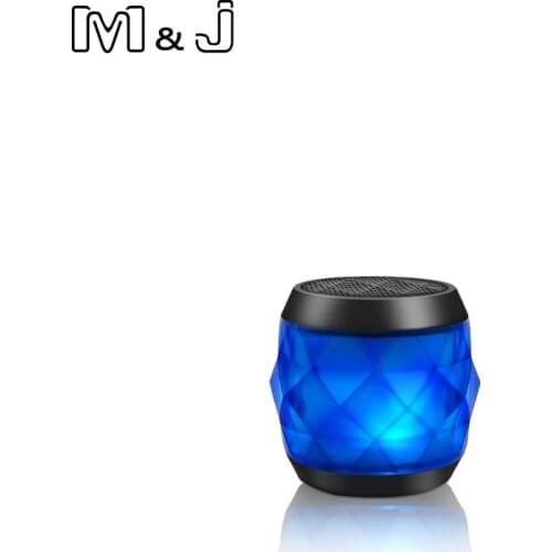 M&J Waterproof LED Portable Bluetooth Speaker Control Colorful Night Light Built-in Mic Wireless Super Bass Mini Speaker