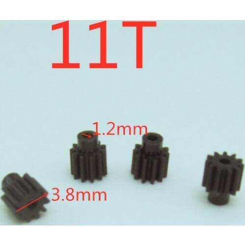 New Arrival 4pcs 3.8mm 1.2mm 11T 11Teeth Small Gears For 8520 1021 Coreless Motor Engine R/C XS809 Drone Quadcopter Spare Parts
