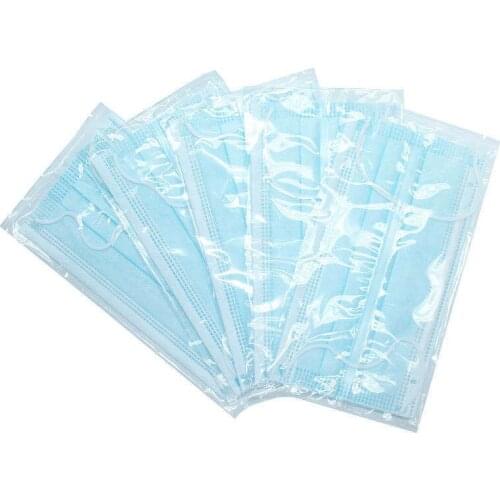 50/100/200pcs Disposable Three-layer Protective Mask Pollution Prevention Respiratory Hygiene Single Piece Independent Packaging