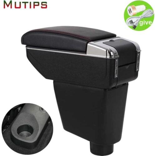 Mutips for Renault Clio 4 Captur armrest box car arm rest styling USB interface accessories decoration interior parts automobile