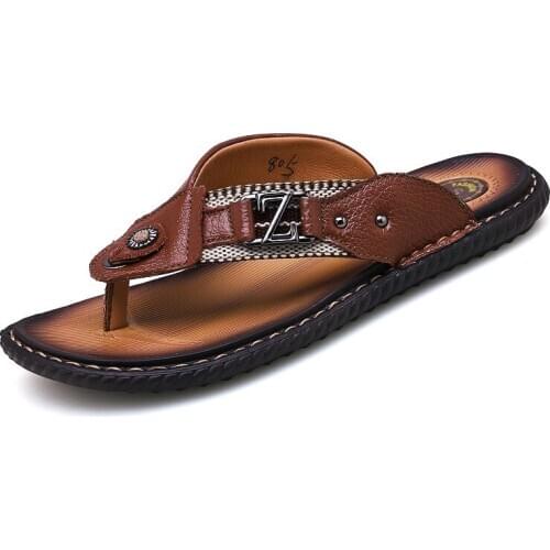 Rasteira heren erkek 2020 sandel uomo man cuir sandalia verano vietnam piel beach da genuino rubber v sandals-men ete sandals