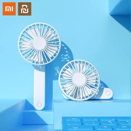 Xiaomi Youpin Handheld Mini Fan 3 Wind Speed USB Rechargeable Dual-use Foldable Desktop Fans Small Air Cooler Outdoor Travel