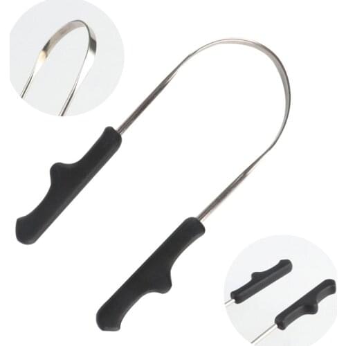 Tongue Cleaner 304 Stainless Steel Silica Handle Tongue Scraper Oral Hygiene Dental Cleaning Brush Oral Care dental tools New