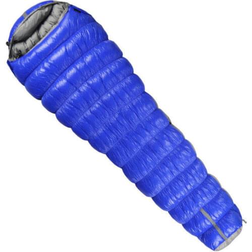 Sleeping Bag White Duck Down Filling 220*90*55cm 3 Season Mummy Caterpillar Sleeping Bag Warmer Waterproof Camping Equipment