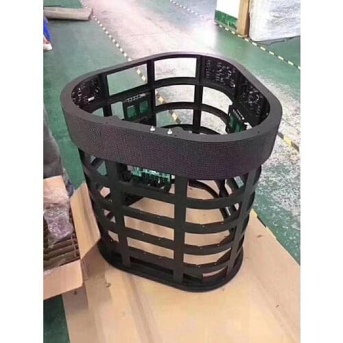 High Quality Large Viewing Angel 360 Degree P2 DIY Round LED Display Panel 240x120mm