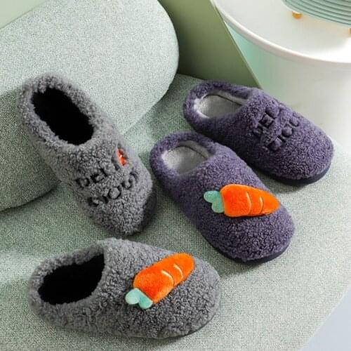 Men New Fashion Autumn Winter Memory Foam Slippers Cotton Warm Shoes House Women Couple Cute Plus Plush Slippers Mom Dad Gift