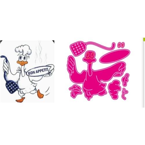 Duck Takes The Shovel Metal Cut Dies Stencils For Scrapbooking Stamp/photo Album Decorative Embossing DIY Paper Cards
