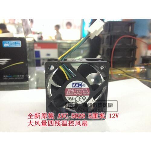 NEW AVC DS05020R12U 5020 5CM 12V 0.30A 4PIN PWM cooling fan