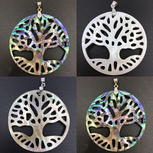 Free shipping Fashion Jewelry New Zealand Abalone Mother of Pearl Shell Art Women Pendant Bead WB751