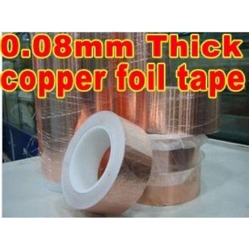 1 Roll 3cm, 30mm*30M *0.08mm Single Sided Sticky Conduct Copper Foil Tape, Laptop DIY Accept Customize Width Cut