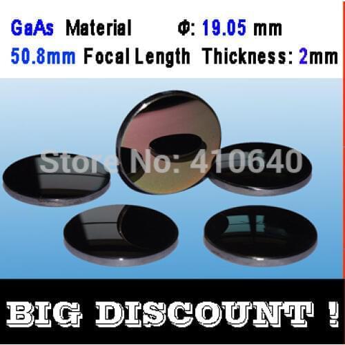 1 Piece focalize Len GaAs material diameter 19 mm focus length 50.8mm thickness 2mm CO2 laser for laser engraver cutting Machine