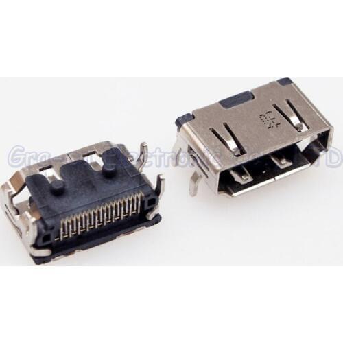 10pcs 19Pin SMT HDMI Jack Short Type Positive interface 4 fix foot