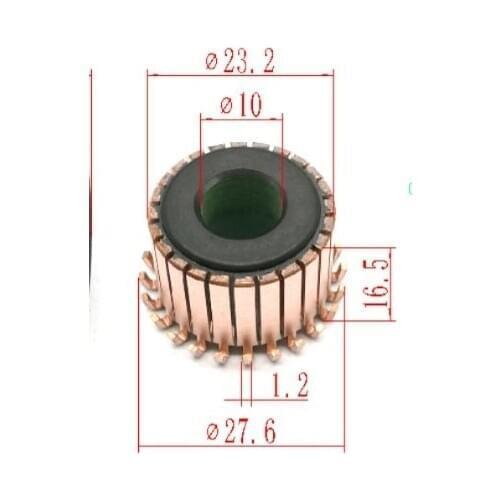 10x23.2x17.5mm 24p Copper Bars Alternator Electric Motor Commutator Copper Commutator for Mini Drill On Armature Commutator