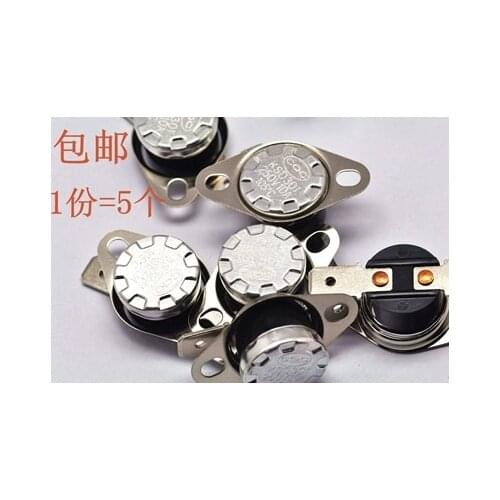 5PCS/LOT KSD301 180 Degree 250V 10A Normal Close Temperature Controlled Switch Thermostat switches