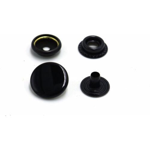 50sets black Brass Snap Fastener Press Stud Rivet Sewing Leather Button Craft Garment DIY Decoration Accessories 12/15/17mm