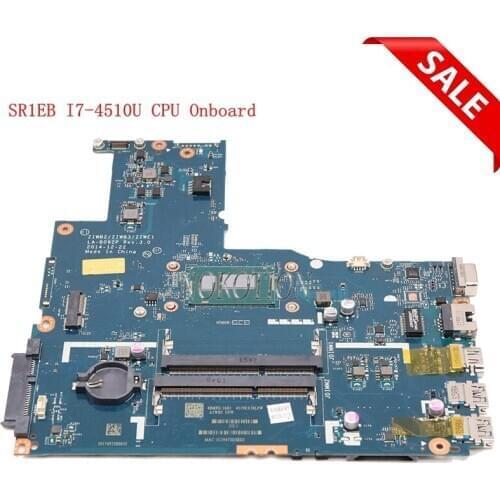 5B20G46113 ZIWB2 ZIWB3 ZIWE1 LA-B092P For Lenovo Ideapad B50-70 laptop motherboard DDR3L SR1EB I7-4510U CPU