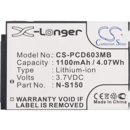 Cameron Sino 1100mAh Battery N-S150, SN-S150 for Philips SCD603, SCD-603/00, SCD-603H