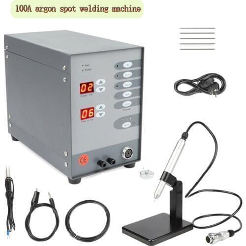 100A laser pulse argon gas spot welding machine metal welding cold welding handheld gold and silver ring necklace jewelry touch