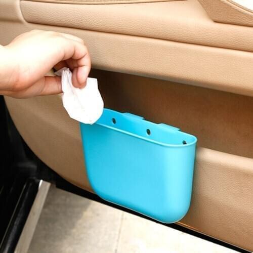 Car Storage Box Phone Garbage Glasses Holder Car Interior Accessories Sundries Organizer Auto Door Side Hanging Pocket Trash Bin