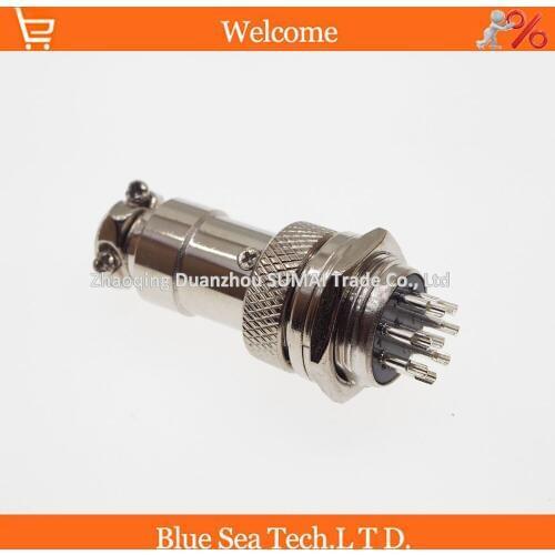 Free Shipping 5pair=10pcs 8 Pin 16mm Male & Female Wire Panel Connector kit GX16 Socket+Plug for aviation,computer ect