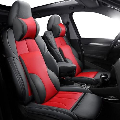 Leather car seat cover For mitsubishi lancer 9 10 outlander xl pajero sport 4 asx accessories covers for car seats