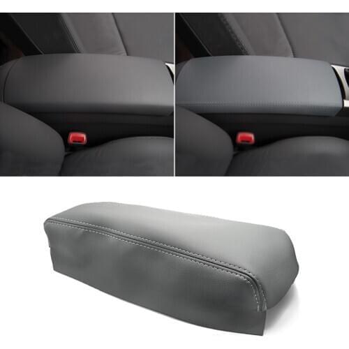For Toyota Prius 2004 2005 2006 2007 2008 2009 Microfiber Leather Interior Center Console Lid Armrest Cover Trim Gray
