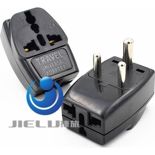 1 pcs Travel Adapter With 3 Power Outlet Black Color 1 TO 2 TO UK US AU Wall Socket Power Plug 1 to 3 INDIA, Sri Lanka