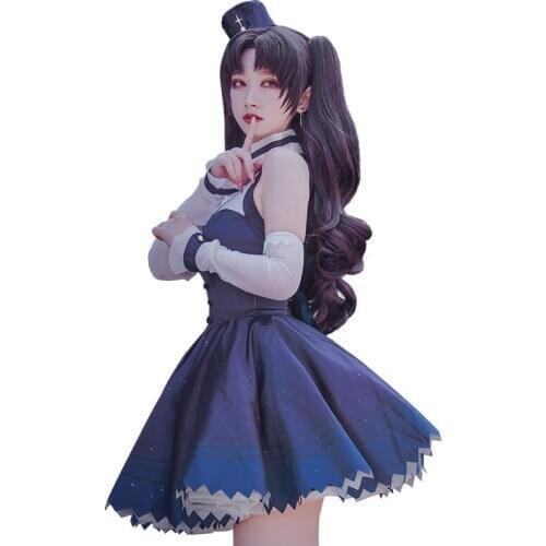 FGO Fate/Grand Order Moon Cancer Girlfriend Ishtar Cosplay Costume Lolita Dress Stock For Girl Women Christmas Party
