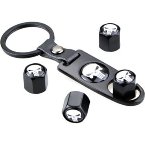 Punisher bone Ghost Skull skin button valve cap car bicycle electric car tire gas cap anti-theft car styling